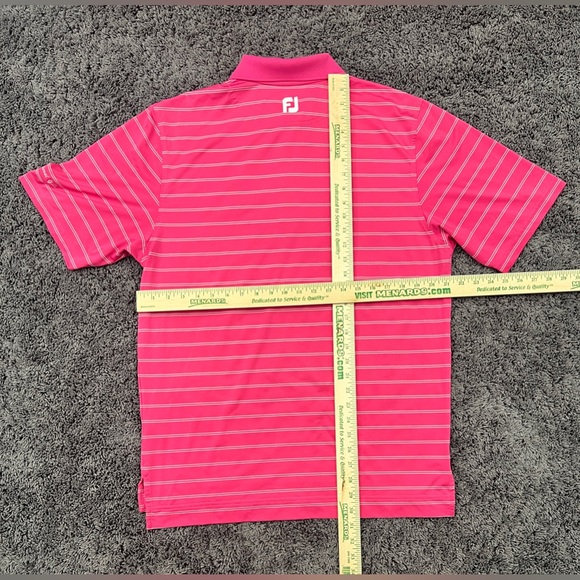 FootJoy FJ Polo Shirt Pink Naples National GC Striped Golf Men’s Large - EUC! - Picture 6 of 8